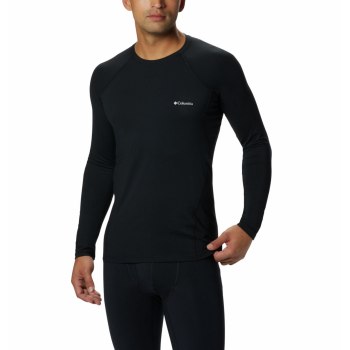 Columbia Midweight Stretch Baselayer Long Sleeve, Sudaderas Negros Para Hombre | 962457-OZK